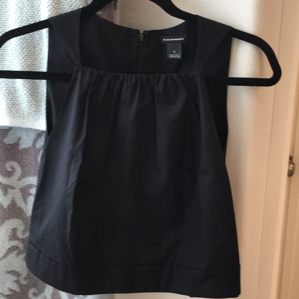 Club Monaco black cropped top size 2
